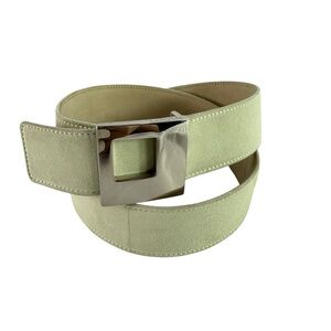 Vintage Genuine MONDI Ivory Suede Belt Women size 30 Made In Italy